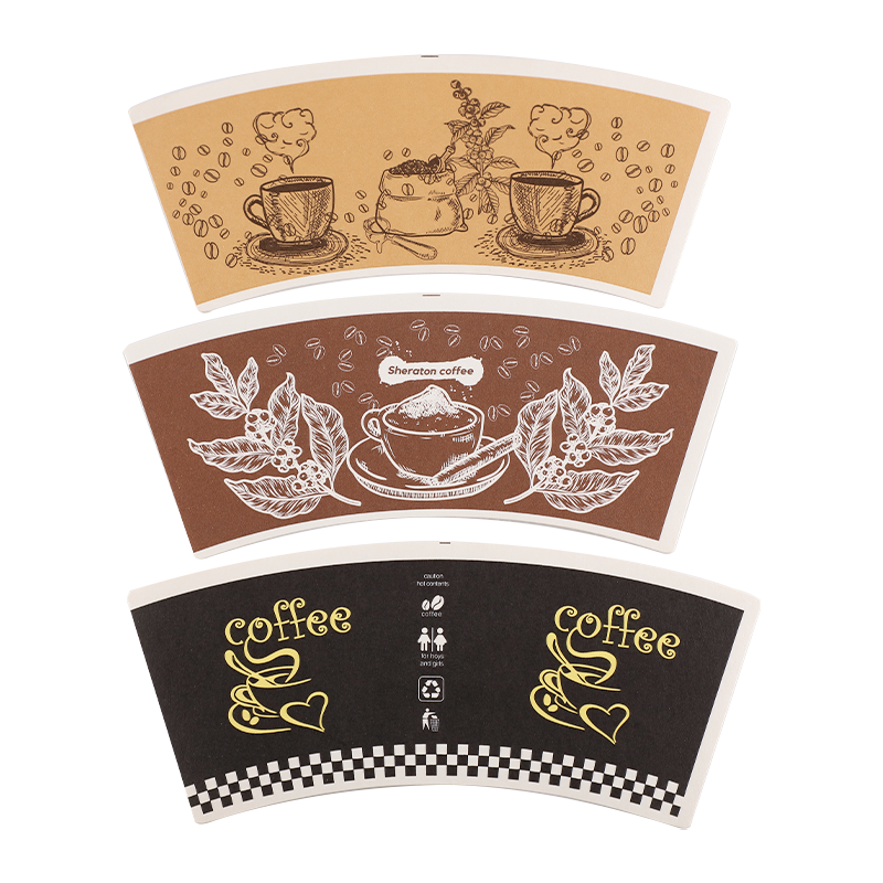 Gabarit de découpe de gobelet en papier pour boissons chaudes revêtue de PE