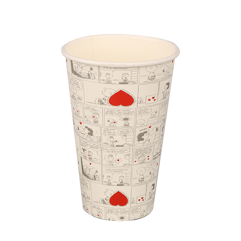 Tasse en papier à café biodégradable de 16 oz